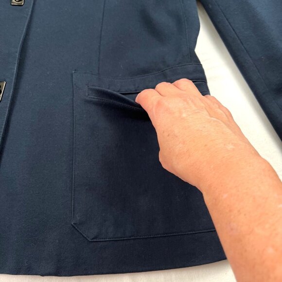 Lauren Ralph Lauren Womens Jacket Size 10 Four Pockets Toggle Closures Navy - Picture 8 of 16